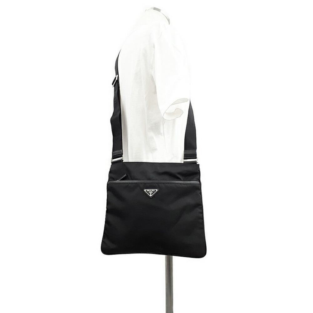 Prada Tessuto Crossbody messenger bag saffiano Leather Nero Black - Picture 9 of 9